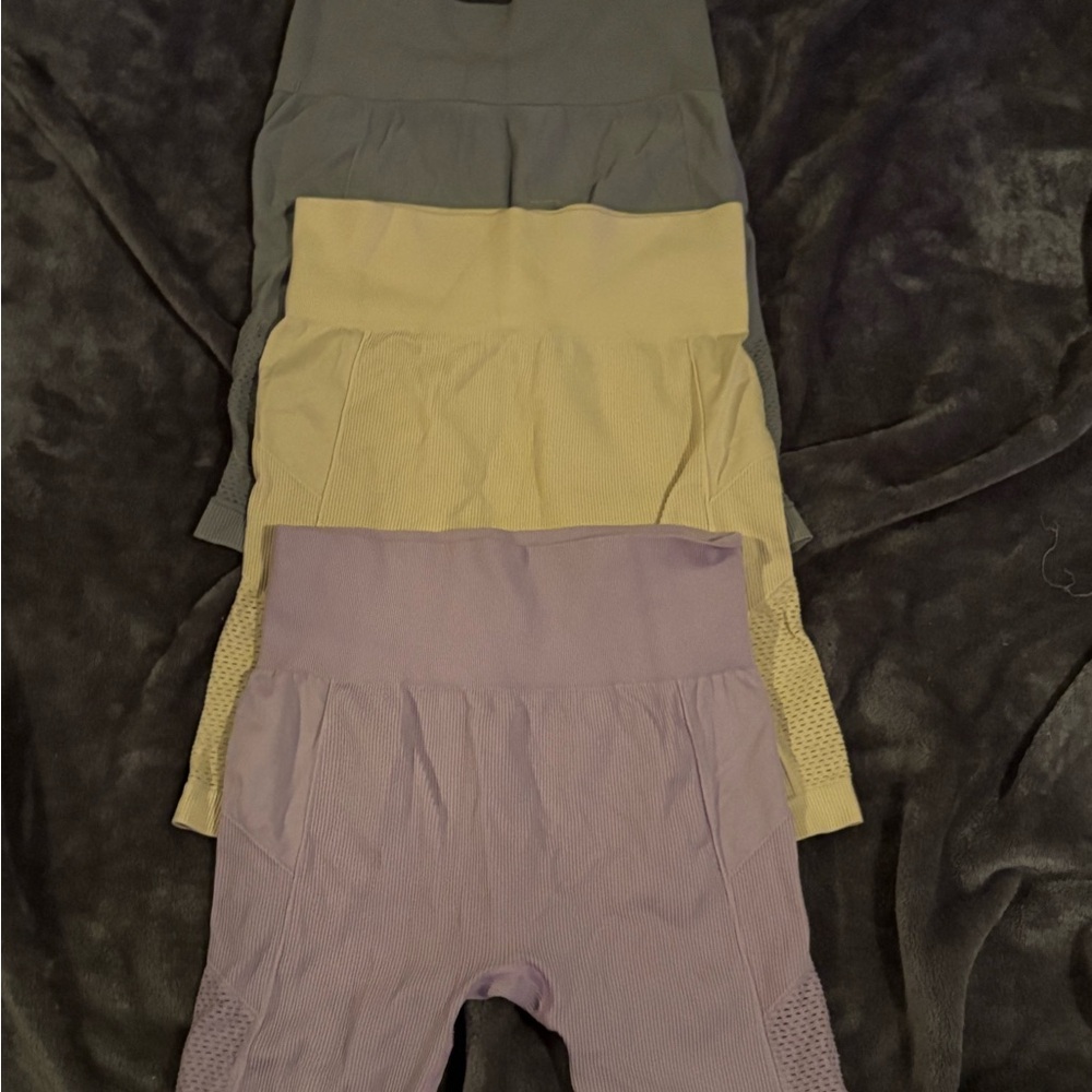 Leggings Set - green yellow Purple